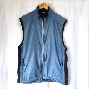 Nike Cycling Vest Mens Size Large Blue Reflective Zipper Vented Back Zip Pockets